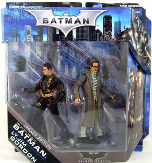 Batman Legacy - Batman Begins - Prototype Batsuit Batman and Lt Jim Gordon