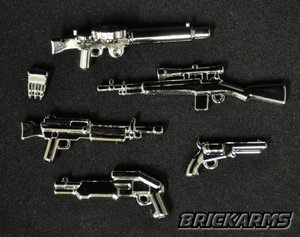 BrickArms - Chrome Modern Weapons Pack[6PCS]