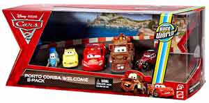 Cars 2 Movie - Porto Corsa Welcome 5-Pack - Guido, Luigi, Lightning McQueen, Mater, Uncle Topolino