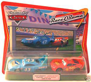 Race O Rama - Movie Moments - Damaged King and Lightning McQueen