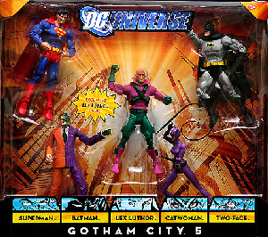 DC Universe - Gotham City 5- Superman, Batman, Catwoman, Two-Face, Lex Luthor