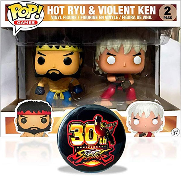 Funko Pop Anime - 3.75 Vinyl 30th Anniversary Street Fighter Ryu and Ken Exclusive
