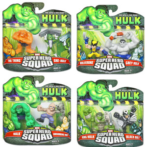 Hulk Super Hero Squad 2-Pack Set of 4