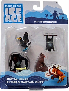 Ice Age Continental Drift - Mini figures 4-Pack: Cupta, Silas, Flynn, Captain Gutt