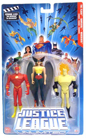 Justice League Unlimited 3-Pack: The Flash, Hawkgirl, Waverider