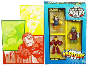Super Hero Squad - Hero Up - SDCC 2010 Exclusive - IRON MAN, DR. DOOM and MAYOR