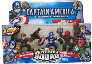 Super Hero Squad - Battle At Red Skull Lab - Captain America, Red Skull, Marvel Bucky