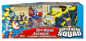 Super Hero Squad Squad Cruisers: Off-Road Avenger - Wolverine and Captain America
