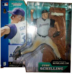Curt Schilling Action Figure Gray Jersey Variant Sports Picks Series 3 