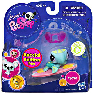 Littlest Pet Shop - Pet with Accessories - Special Edition Pet Sea Turtle with Surf Board