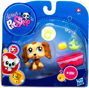Littlest Pet Shop - Pet with Accessories - Cocker Spaniel with Tub