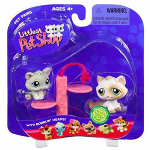 Littlest Pet Shop -  Cat and Kitten with Scratching Post(197-198)