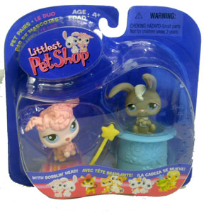 Littlest Pet Shop - Poofy Poodle & Gray Bunny