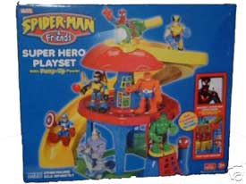 spiderman and friends playset