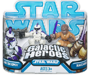 Galactic Heroes - Purple Clone Trooper and Mace Windu BLUE