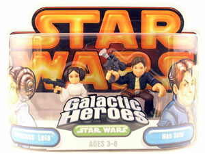 Galactic Heroes - Princess Leia and Han Solo GOLD