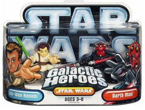 Galactic Heroes: Obi-Wan Kenobi and Darth Maul SILVER