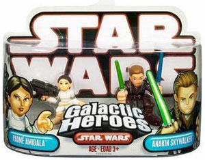 Galactic Heroes - Padme Amidala and Anakin Skywalker RED BACK