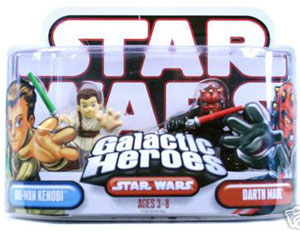 Galactic Heroes - Obi-Wan Kenobi and Darth Maul RED BACK